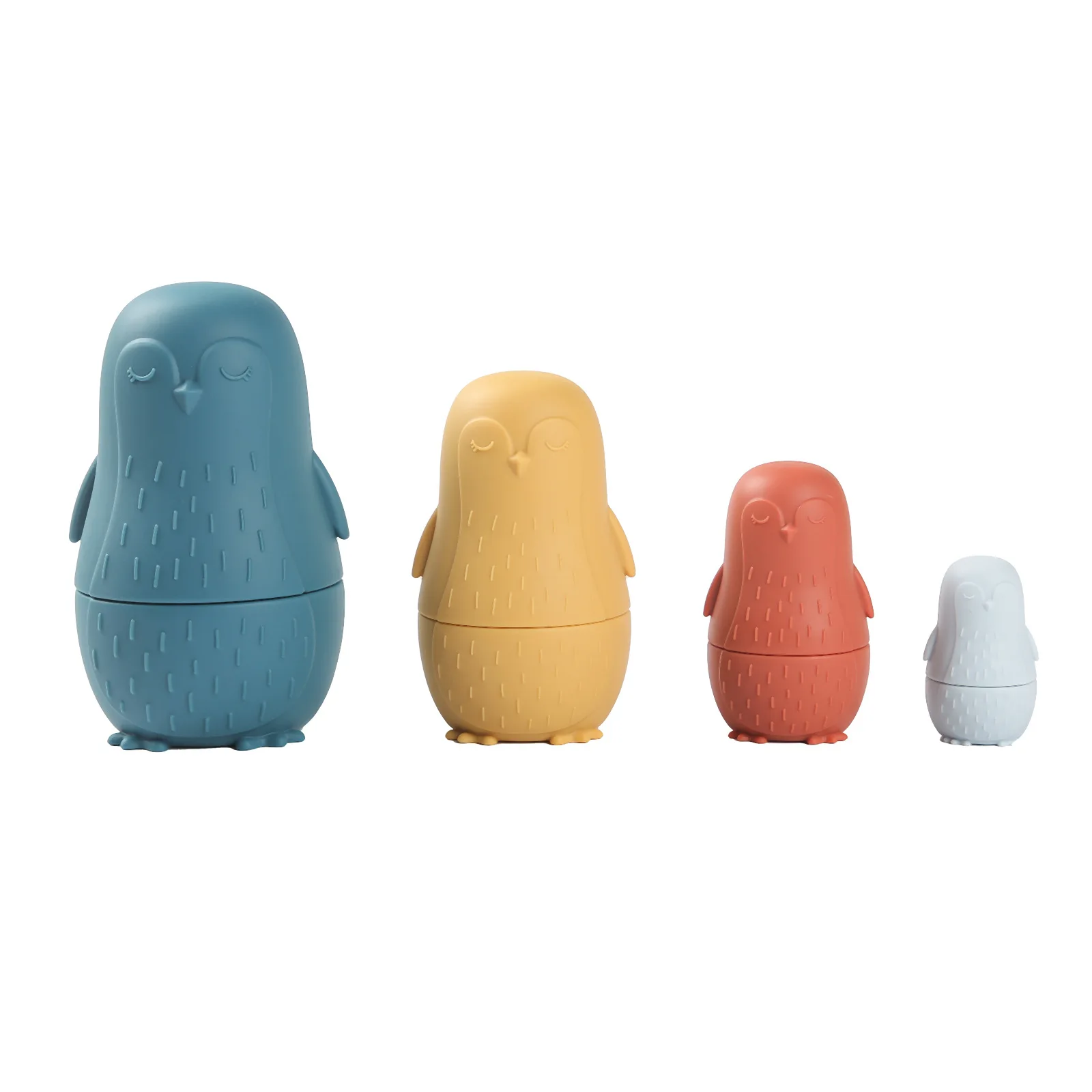 Babe Nesting Dolls Made of Silicone Matryoshka Russian Dolls Bear Handmade for Christmas Holiday Souvenir for Babies