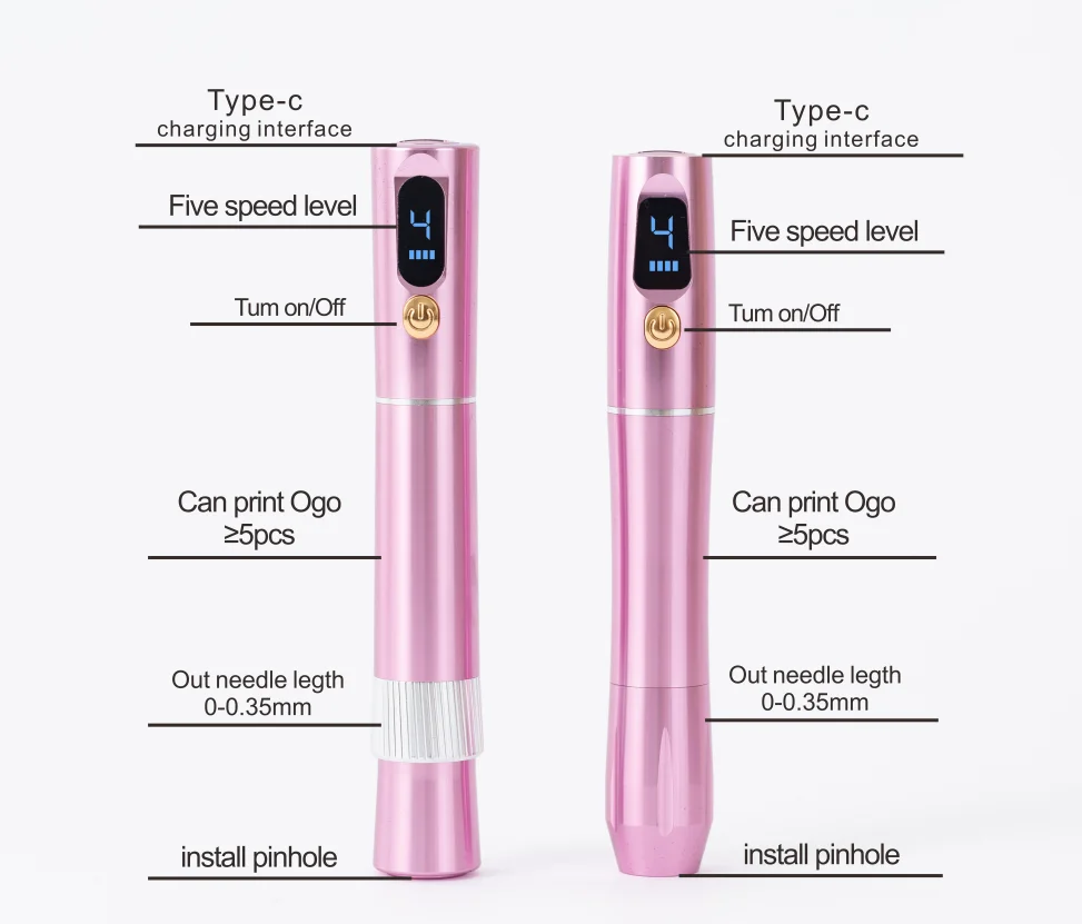 Brow Rotary Cosmetic Tattoo Machine Wholesale Semi Digital Permanent Makeup Eyebrow Microblading Wireless Pmu Tattoo Machine Pen