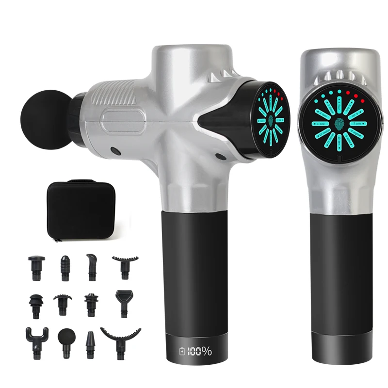 Betters Percussion 30 Speed Muscle Massage Gun Dropshipping Pistol Tool Handheld Massager Touch Screen Fascial Massage Gun