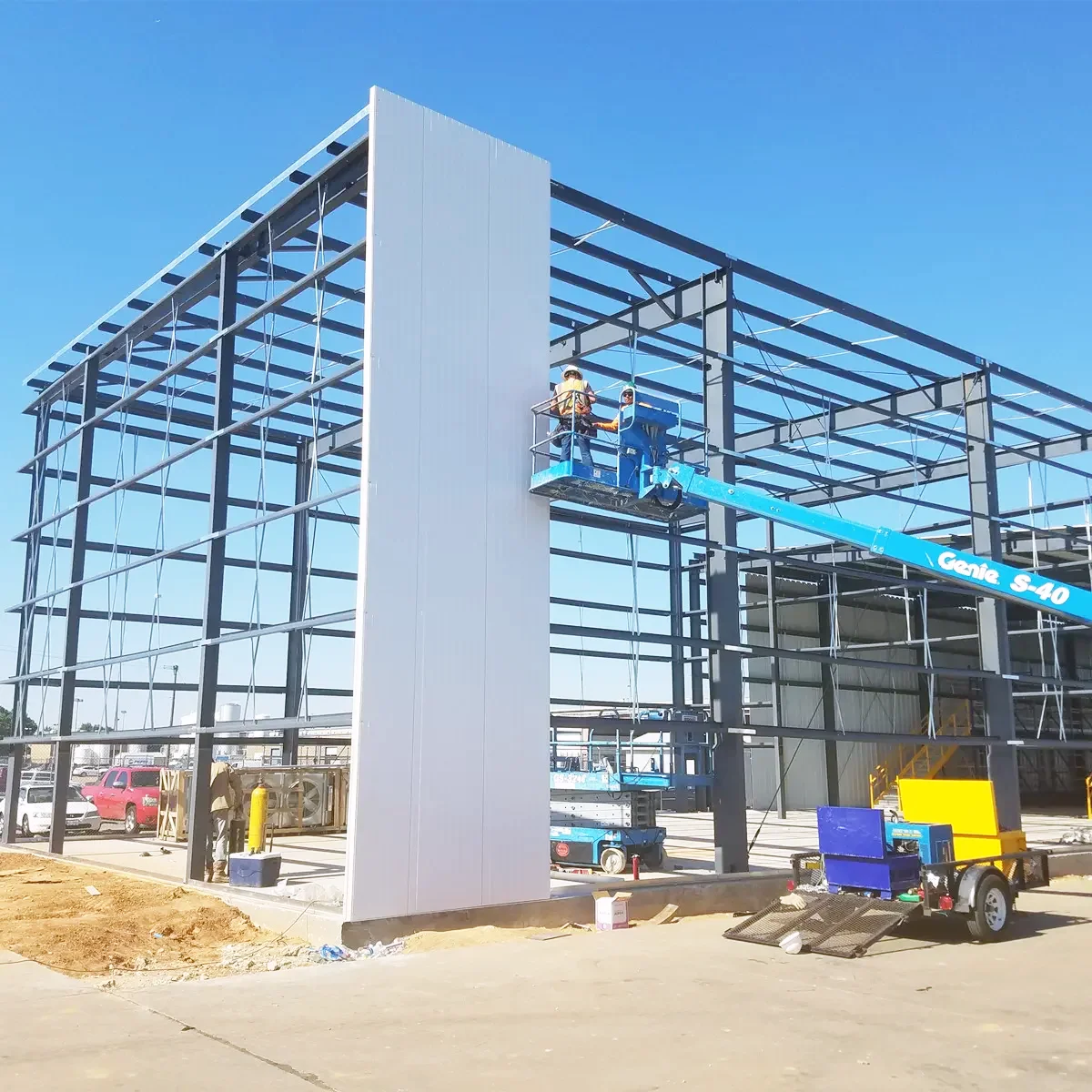 Peb Design Construction Light Steel Structure Metal Workshop Factory Storage Hangar Building Warehouse
