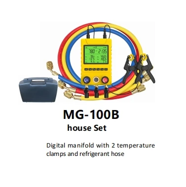 Digital Refrigerant Pressure Gauge Tool Set MG-10mini MG-100 MG-100A MG-100B Tester Extra Large LED Screen For Auto AC Systems