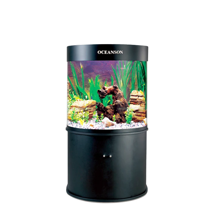Oceanson полукруглый цилиндрический высокий аквариум круглый Цинковый аквариум