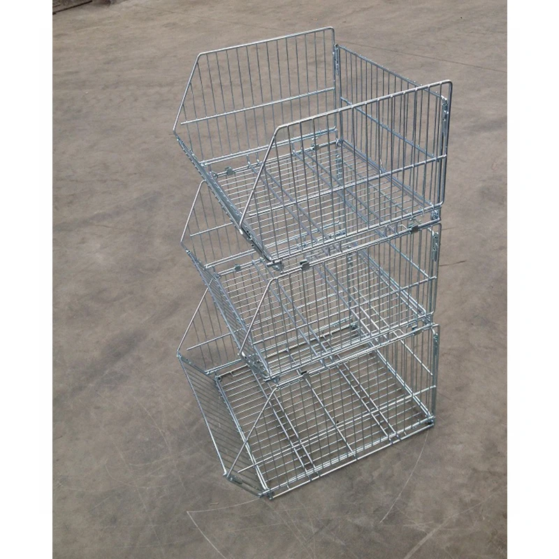 Market Bread Shelf For Supermarket Metal Wire Basket Snacks Food Shelves