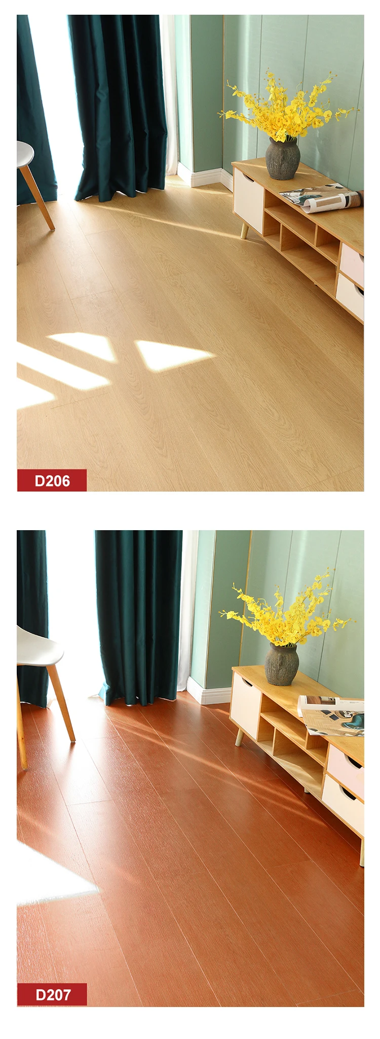 High Gloss Germany Technic Quality Durable Laminate Flooring Waterproof Wooden Floor