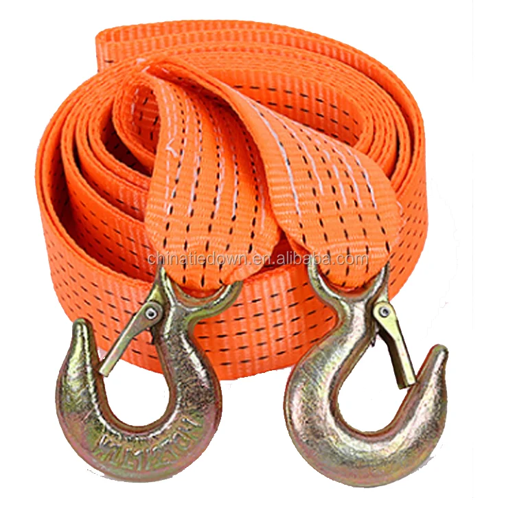 50MM*5MTow Cable Tow Strap Car Towing Rope With Hooks High Strength marine towing rope