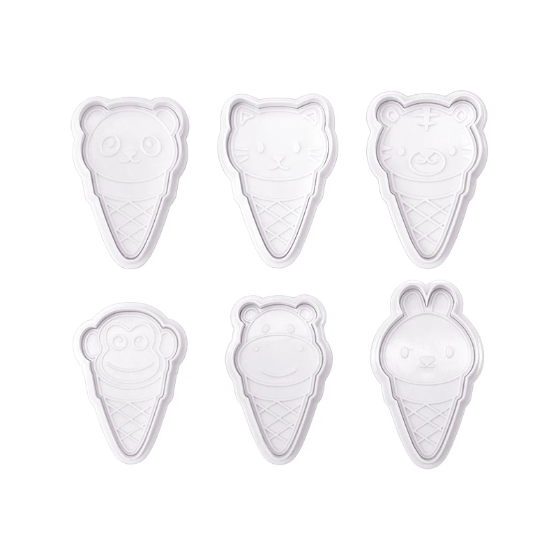 3Pcs/Set Animal ice cream Dinosaur Cookie Shape Cutter Mould Press Biscuit Household Baking Tool Set For DIY