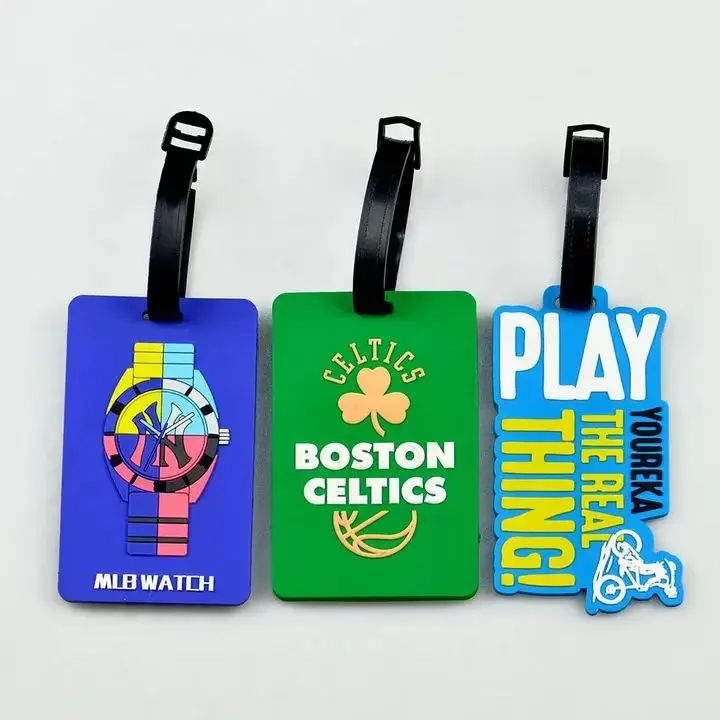 Bulk Personalised PVC Baggage Tag Custom Car Shape Luggage Name Tag 3D Logo Rubber Silicone Luggage Tag