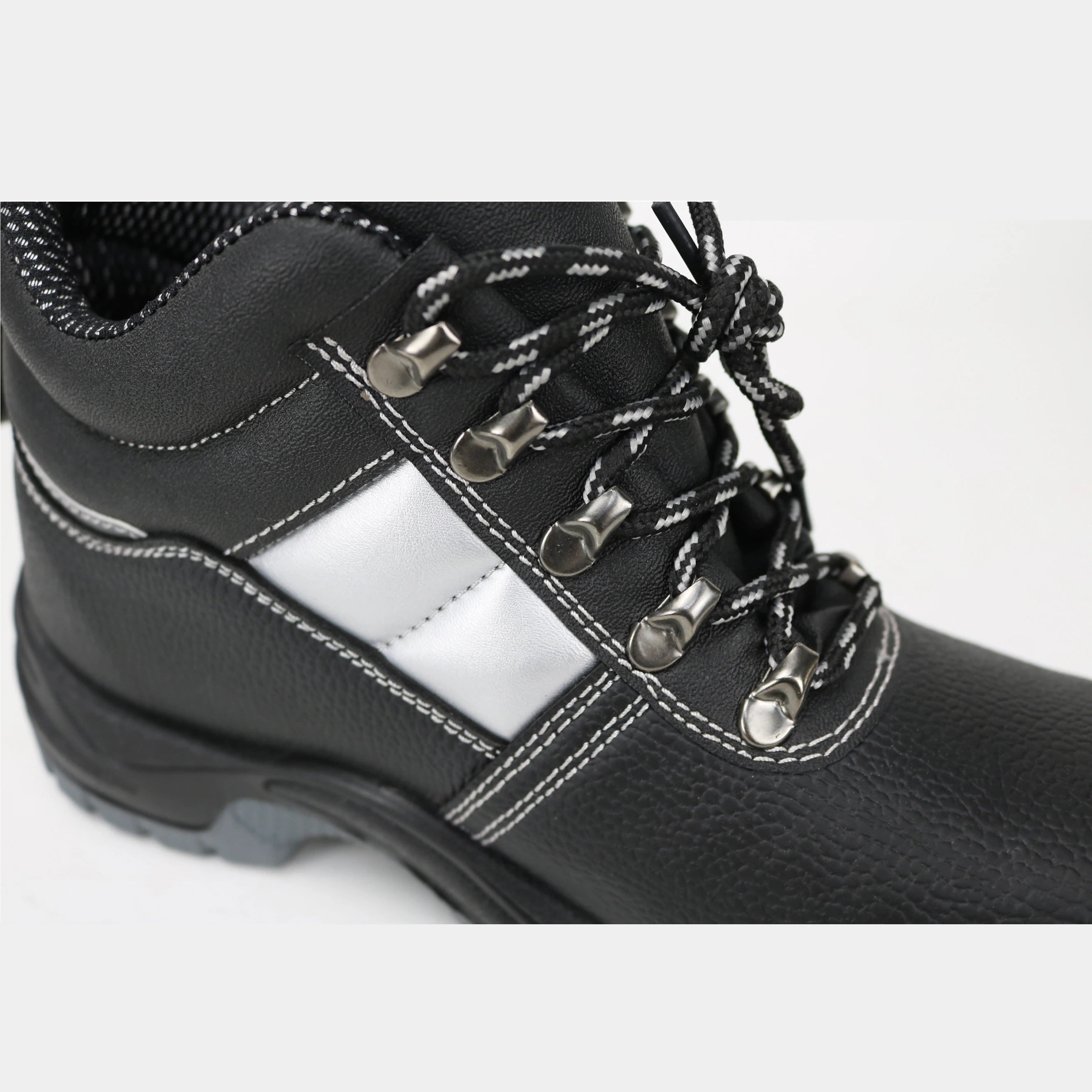 man leather work construction boots steel toe anti static hot selling cheap pu sole forklift safety shoes