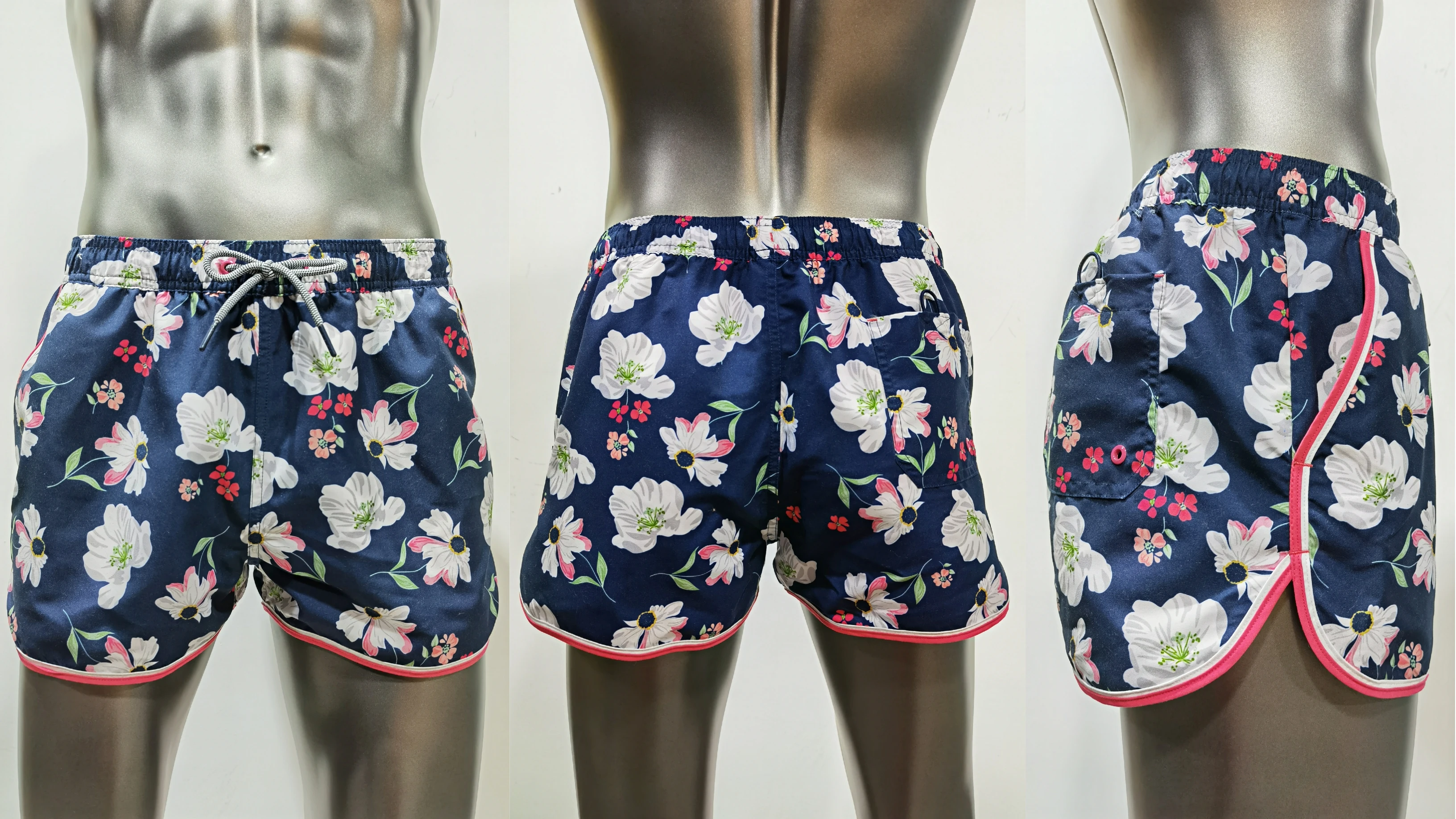 OEM men Beachwear Boardshort Swimwear Running  customized Design Man Boxer Short with mesh inner brief