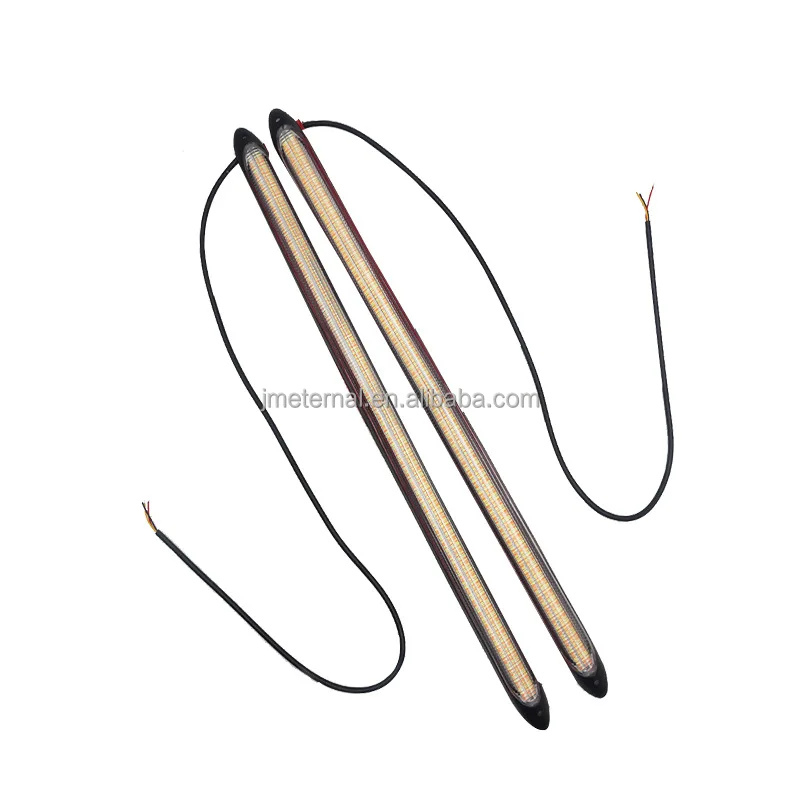 Daytime Running Light Yellow Turn Signal Lamp Car Headlight Sequential Flowing Auto DRL Led Strips