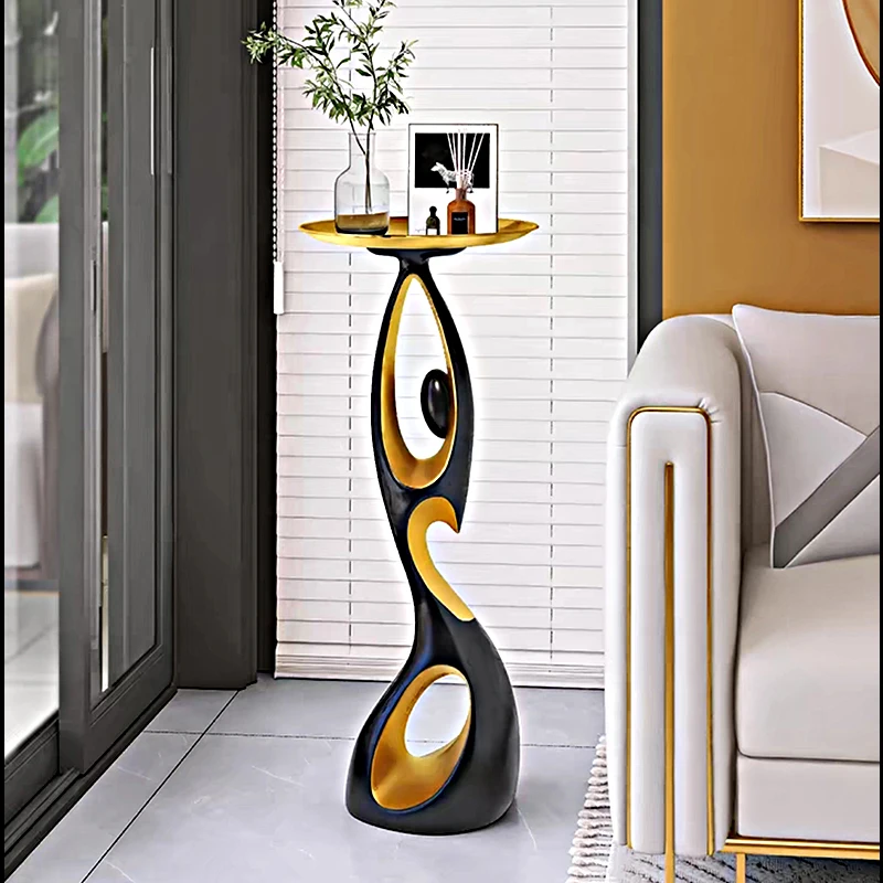 Light luxury modern Nordic side a few living room bedroom sofa TV cabinet next to the landing of a high-level art decoration