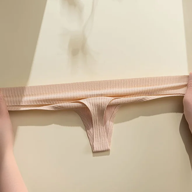 Lady One Piece Thread Seamless Thong Underwear Invisible G-string T back Panties