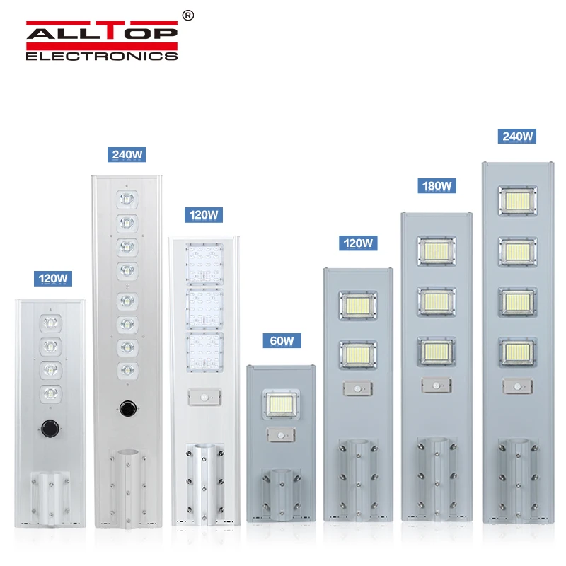  ALLTOP Bridgelux High Brightness Outdoor Ip65 Waterproof 60w 120w 160w 180w All In One Solar LED