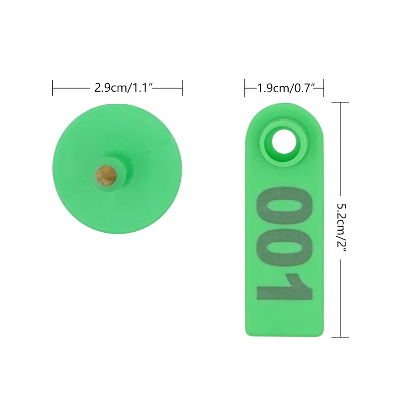 Livestock Animal identification PE Plastic Animal Ear Tag Colorful Sheep Goat Tracking Ear Mark Tag with Number