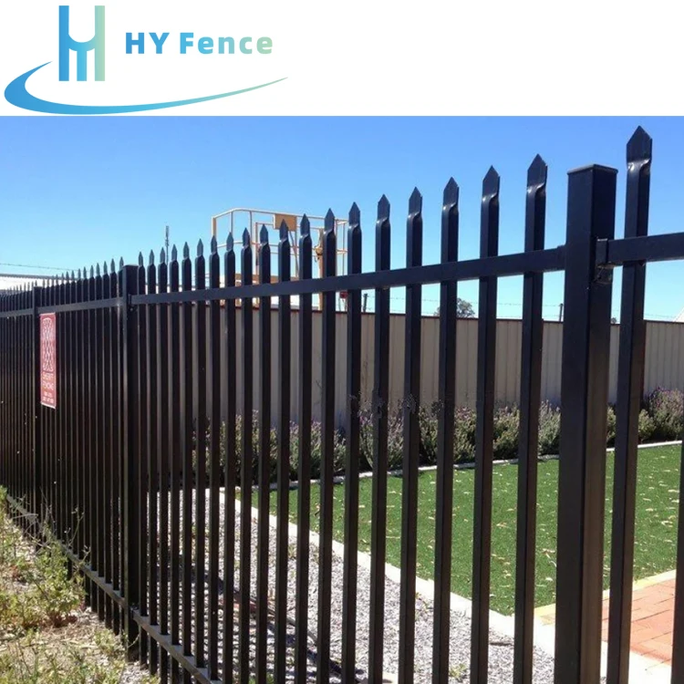 Sustainable Custom Decorative Fence Three Track Black Patio Villa Garden Fence Panels