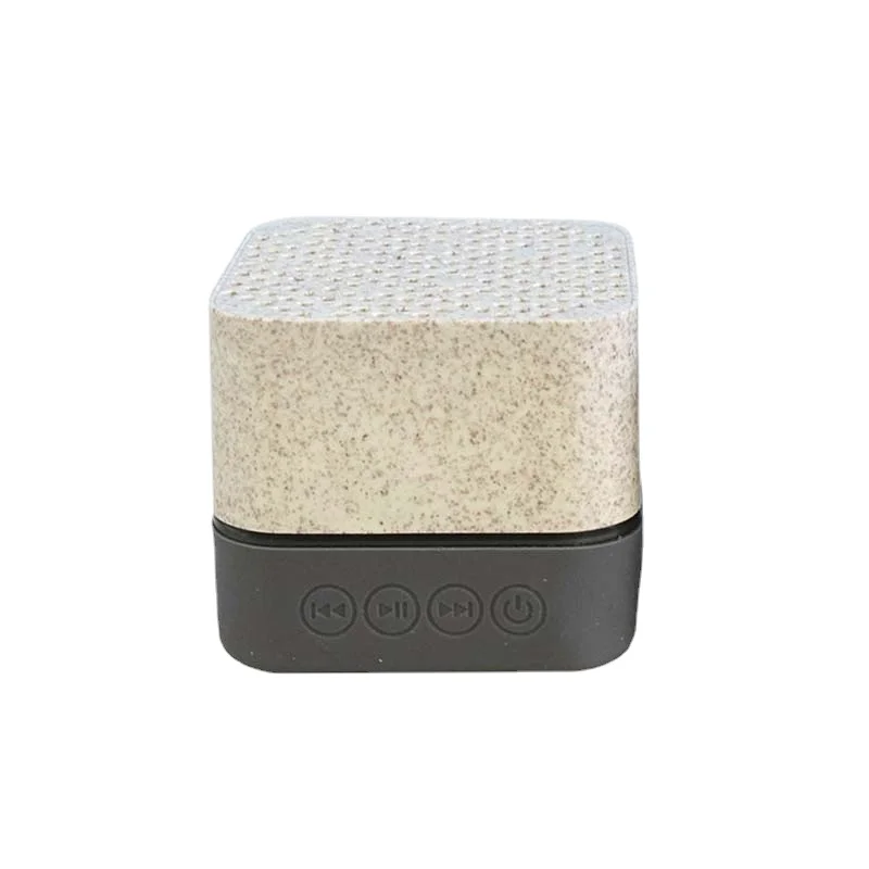 2023 Best Eco-friendly Smart Wheat Straw Wireless Speaker Outdoor Portable Mini Speaker Promotional Gift Bluetooth Speaker