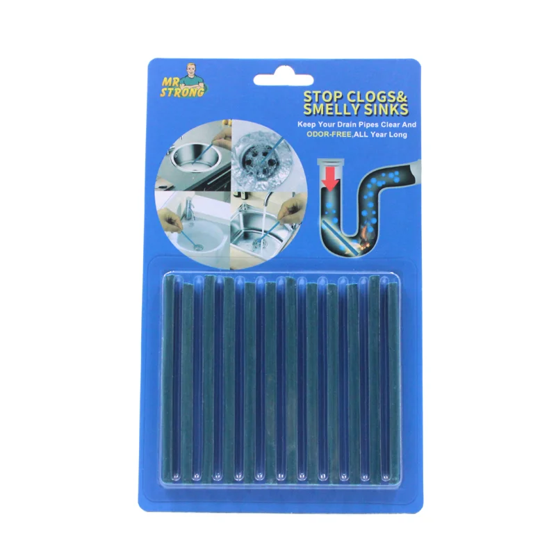 Drain cleaning and sanitation pipes sticks drain away cleaner