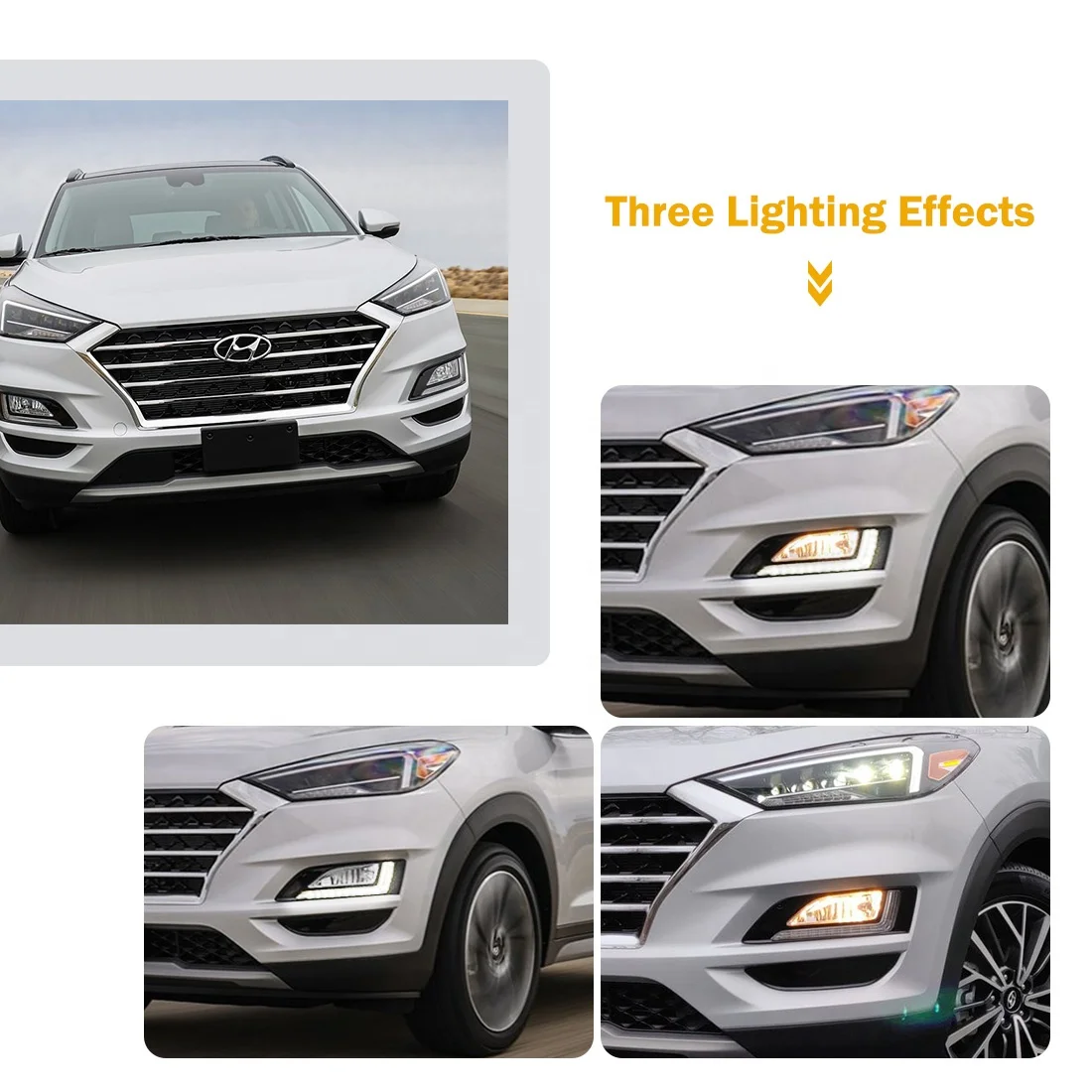 New model Car Accessories Led fog Driving light Daytime Running Light DRL For Hyundai Tucson 2019 2020 2021