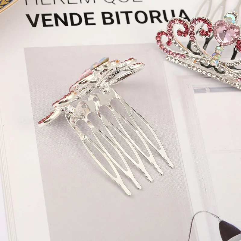 Newest Children Crystal Diamond Party Crowns Rhinestone Princess Crown For Girls Crown with Comb