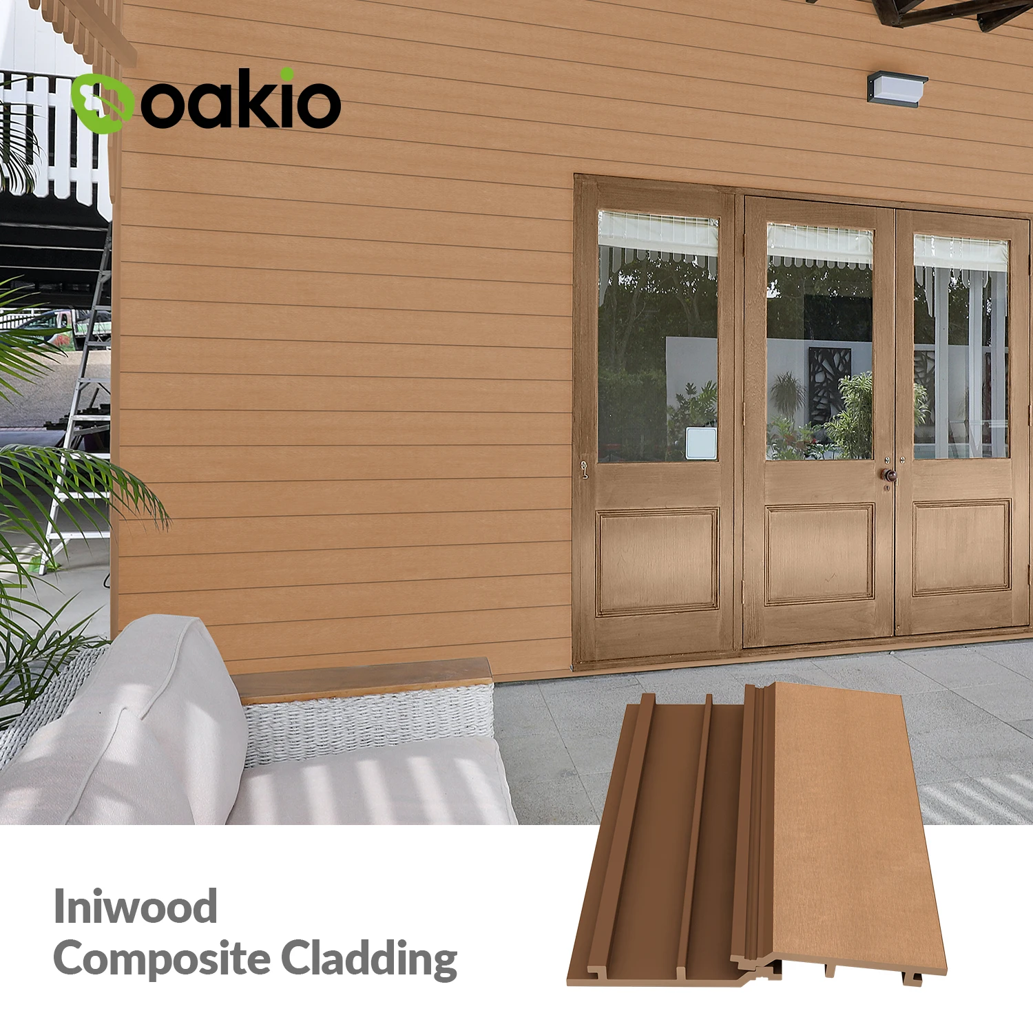 
Decorative composite Claddiing Outdoor Wpc Wall Board Panel 