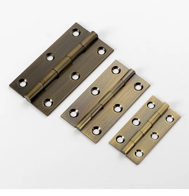 Brushed Solid Brass Ball Bearing Door Hinge With Screws Mortise Door Hinges
