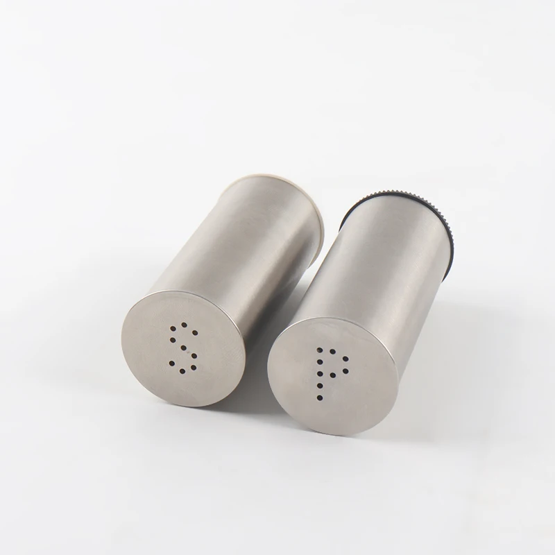 Hot Sale Kitchen BBQ salt pepper shaker set Salt Shakers Custom Metal Stainless Steel Seasoning Containers Bottle Spice Jar