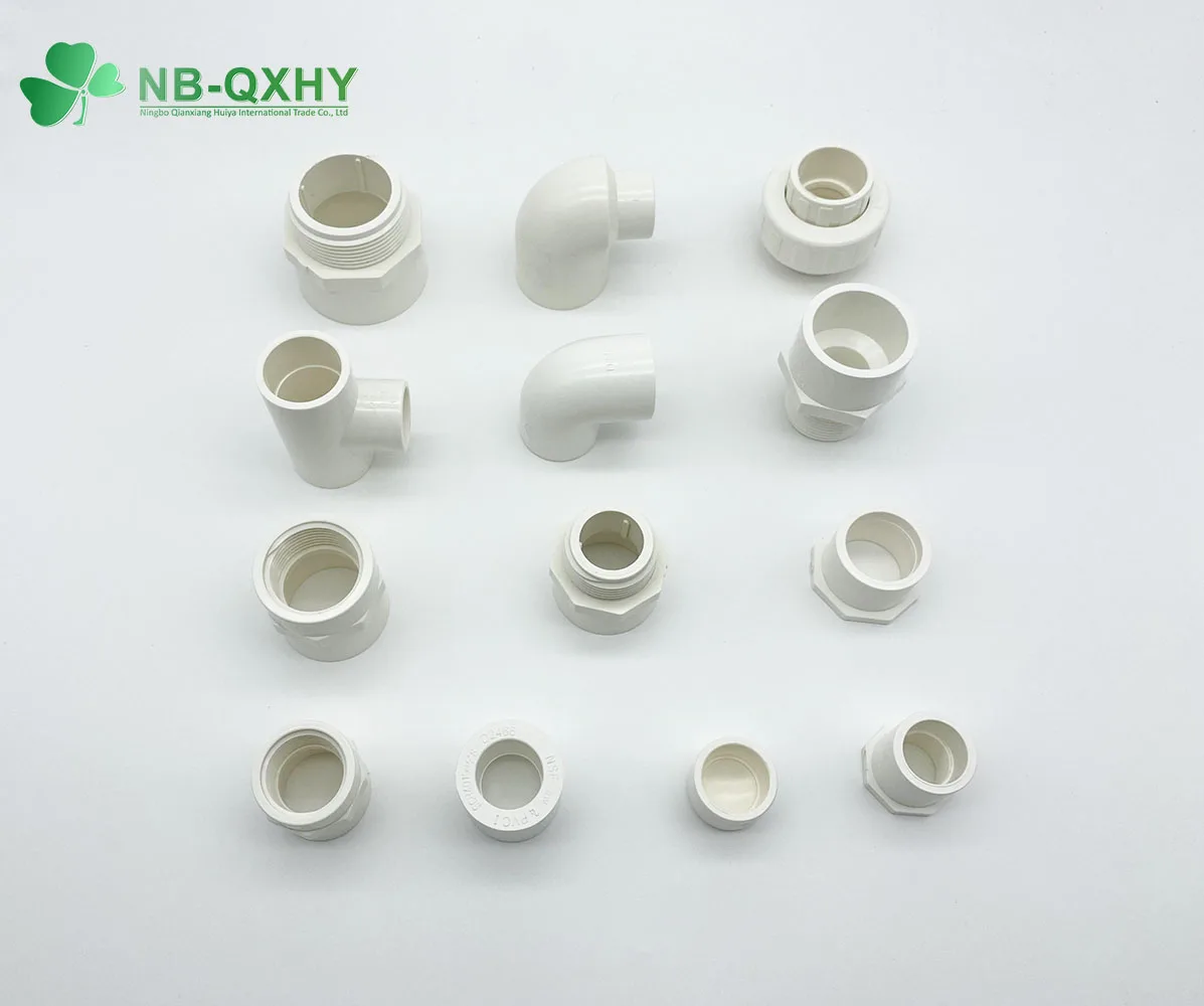 China Supply Plastic Materials ASTM PVC Pipe Connector Fittings White Color UPVC SCH40 Fitting Male Female Adaptor