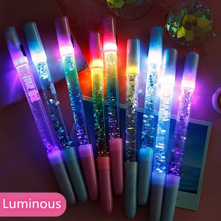 wholesale Lighting Cartoon oil quicksand 0.5mm gel pen for students