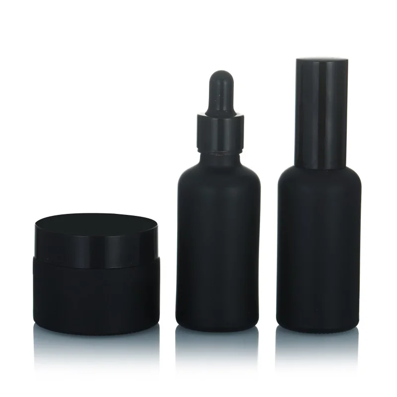 Cosmetic Packaging 5ml 10ml 20ml 30ml 50ml 100ml Perfume Sprayer Fine Mist Frosted Matte Black Glass Spray Bottles