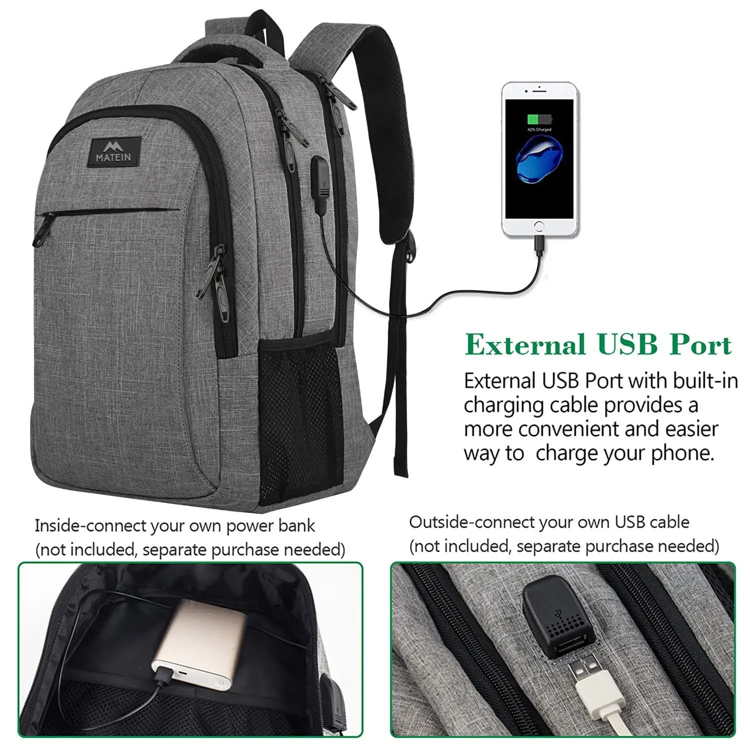 Hot sale nylon business backpack large capacity waterproof multi-funtional laptop backpack with USB port