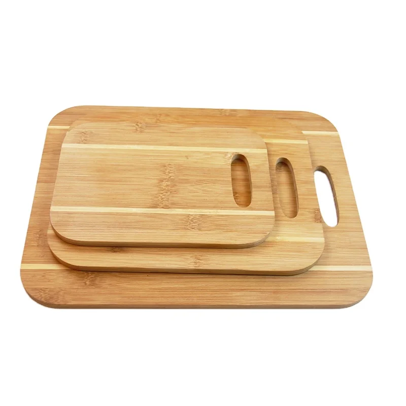 Eco-friendly Natural Custom Logo Kitchen Bamboo Cutting Board Organic Bamboo Cutting Board Set