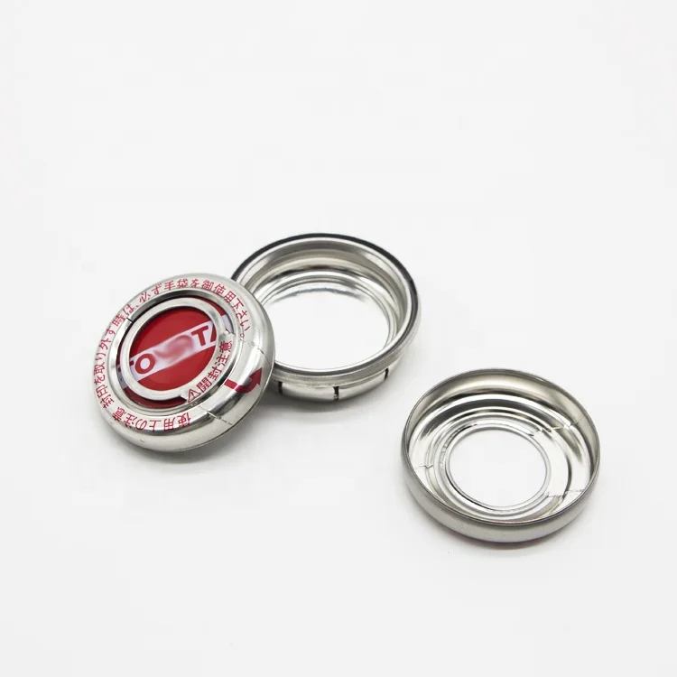 Custom logo 42mm engine oil pressure closure metal iron end lid shiatsu iron finger caps