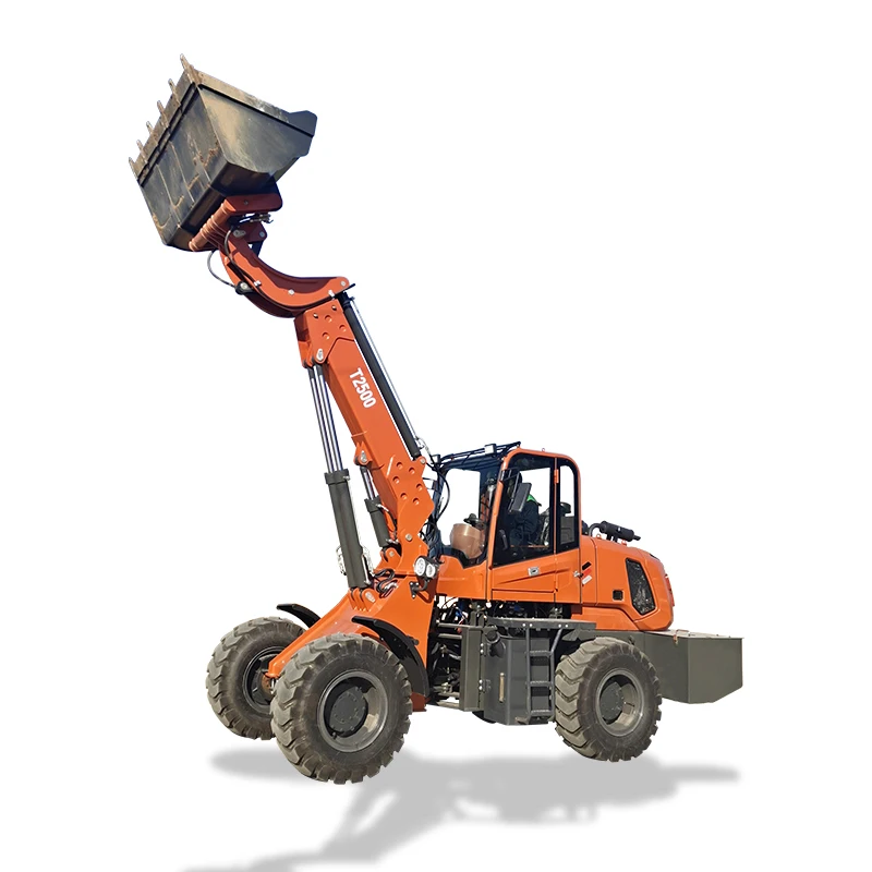 FREE SHIPPING!Mini wheel Telescopic loader 2.5 ton price list wheel bachoe Telescopic loader  wheel