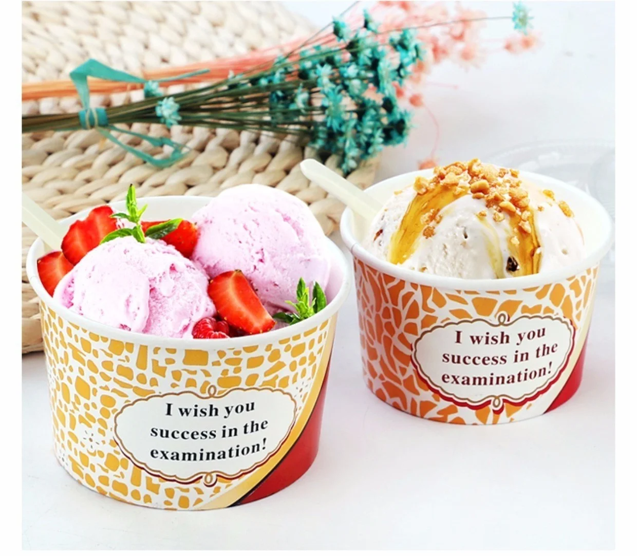 High Quality Ice Cream Cups Wholesale Customized Paper Cup Frozen Ice Cream Cup Food & Beverage Packaging,ice Cream Packaging