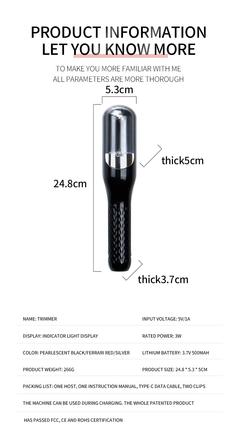 Easy To Operate And Beautiful Hair Shredder Household Fork Hair Trimmer Electric Automatic Trimming Hairdressing Tool