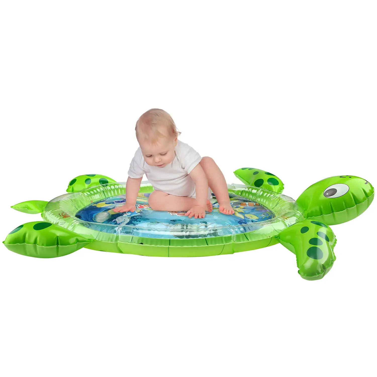 free sample baby toys turtle shapes baby tummy times waterproof inflatable non toxic gym activity kids baby water play mats