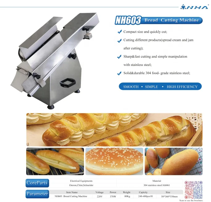 Best sale 304 Stainless Steel Horizontal Automatic bread hamburger bun hot dog making machine