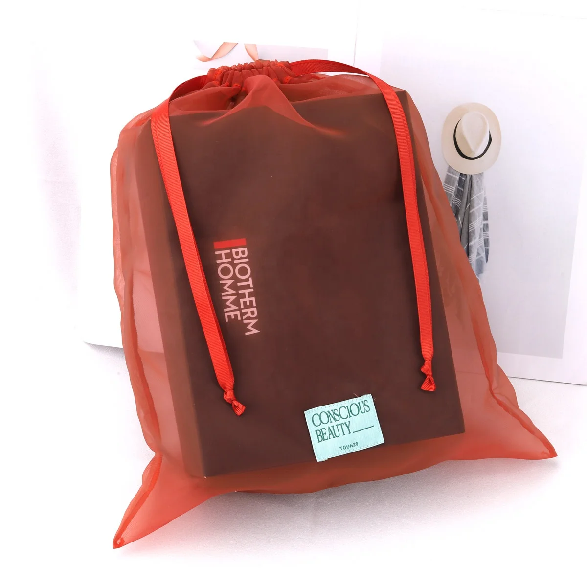 Custom Logo Printing Organza Wedding Favor Christmas Gift Packaging Bag Drawstring Luxury Organza Jewelry Pouch
