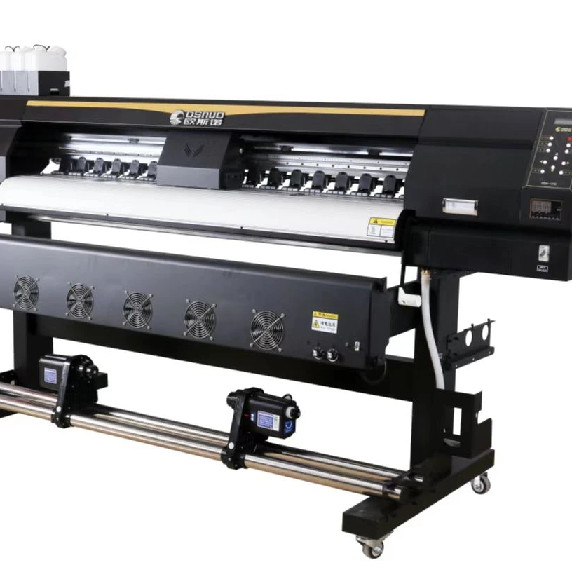 Digital Large Format Inkjet Printing Machine Vinyl Sticker banner poster car wrap light box fabric 1.6 Eco Solvent Printer