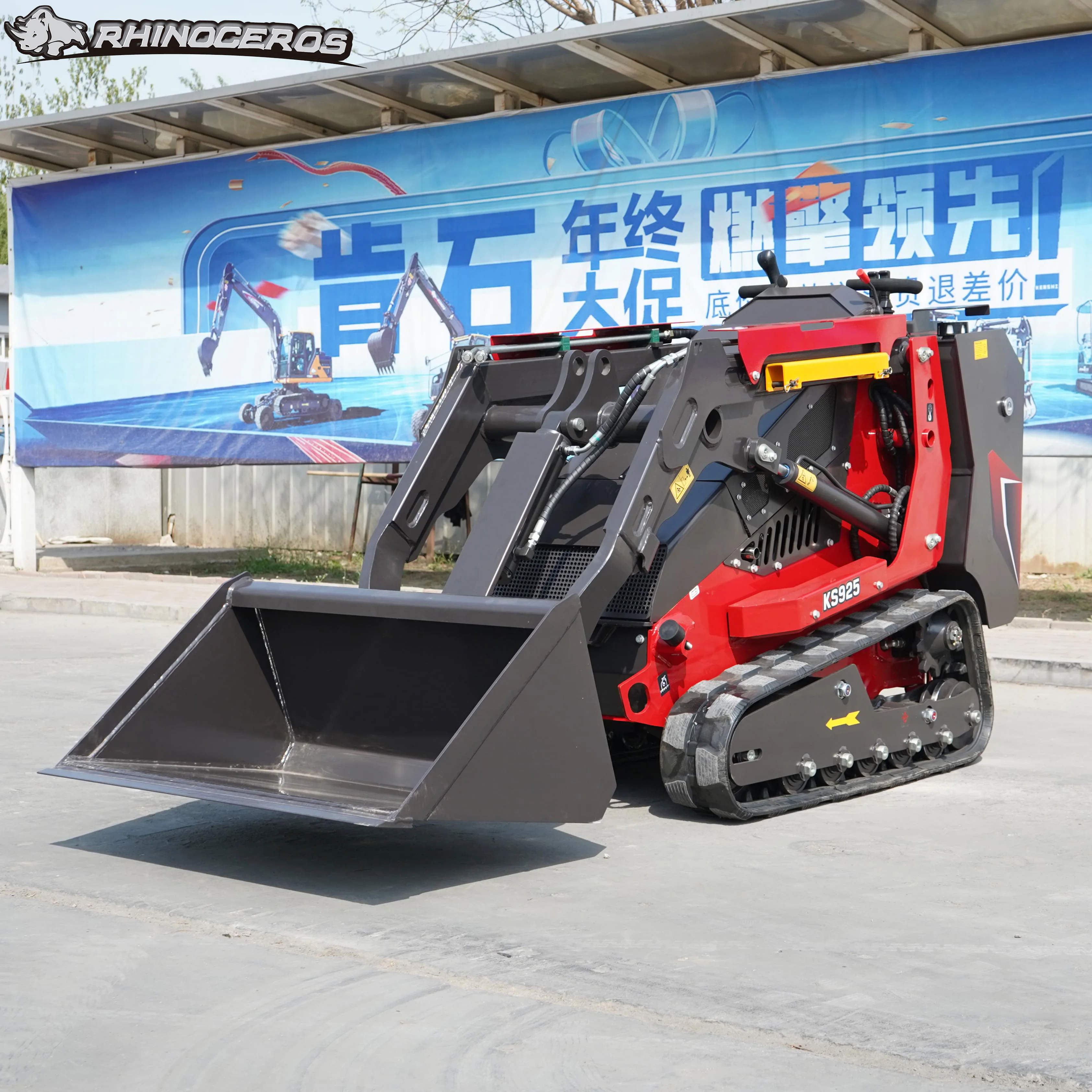 Multifunction Track 1298KG Diesel Mini Skid Steer Loader Mini Track Skid Steer