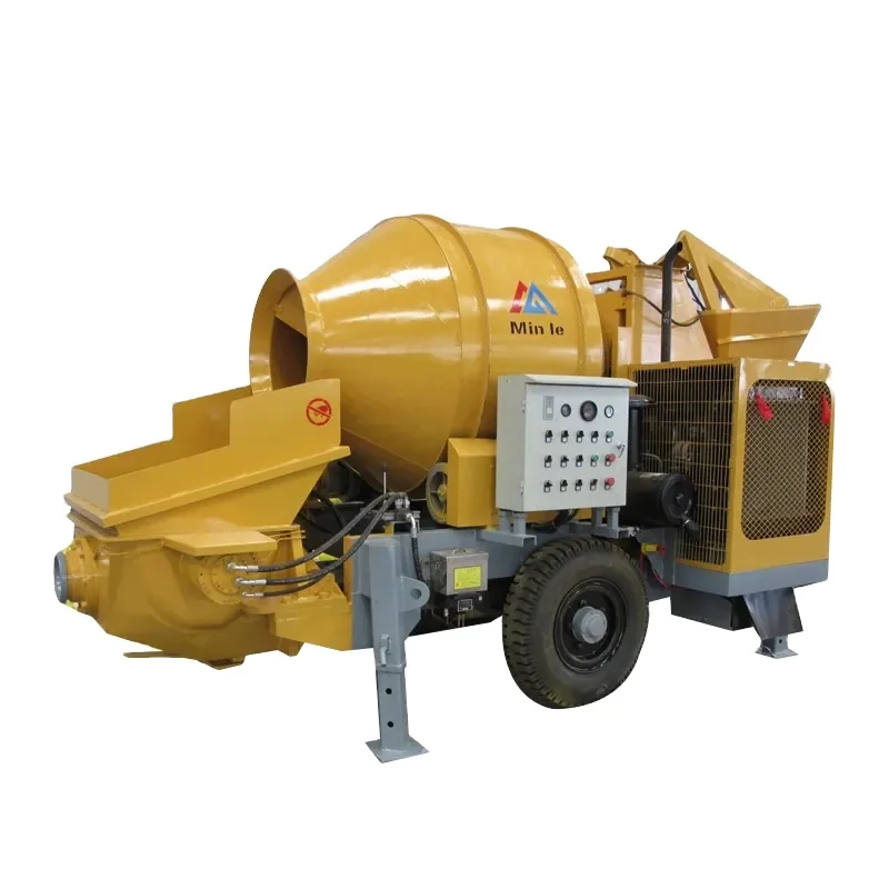 ALI Platform Portable Diesel Concrete Mixer With Pump Machine/Self Loading Mobile Concrete Mixer with Pump For Construction