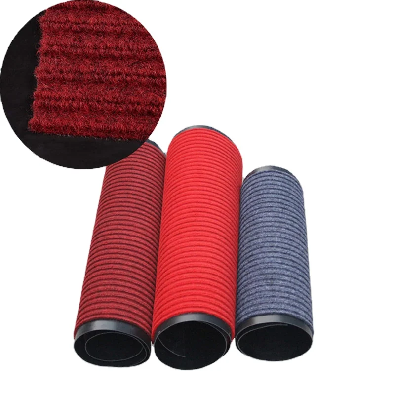 Wholesale Moden Polyester Hotel Hallway Carpet Runner Rugs Red PVC Floor Mats for Events and Weddings Washable Door Mat