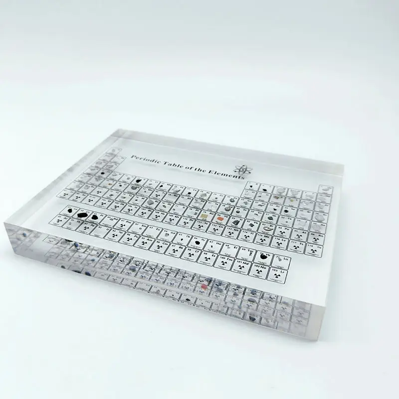 Периодическая Таблица элементов, акриловая обучающая школа Кристалл химических элементов дисплей с реальными образцами, подарки учителям