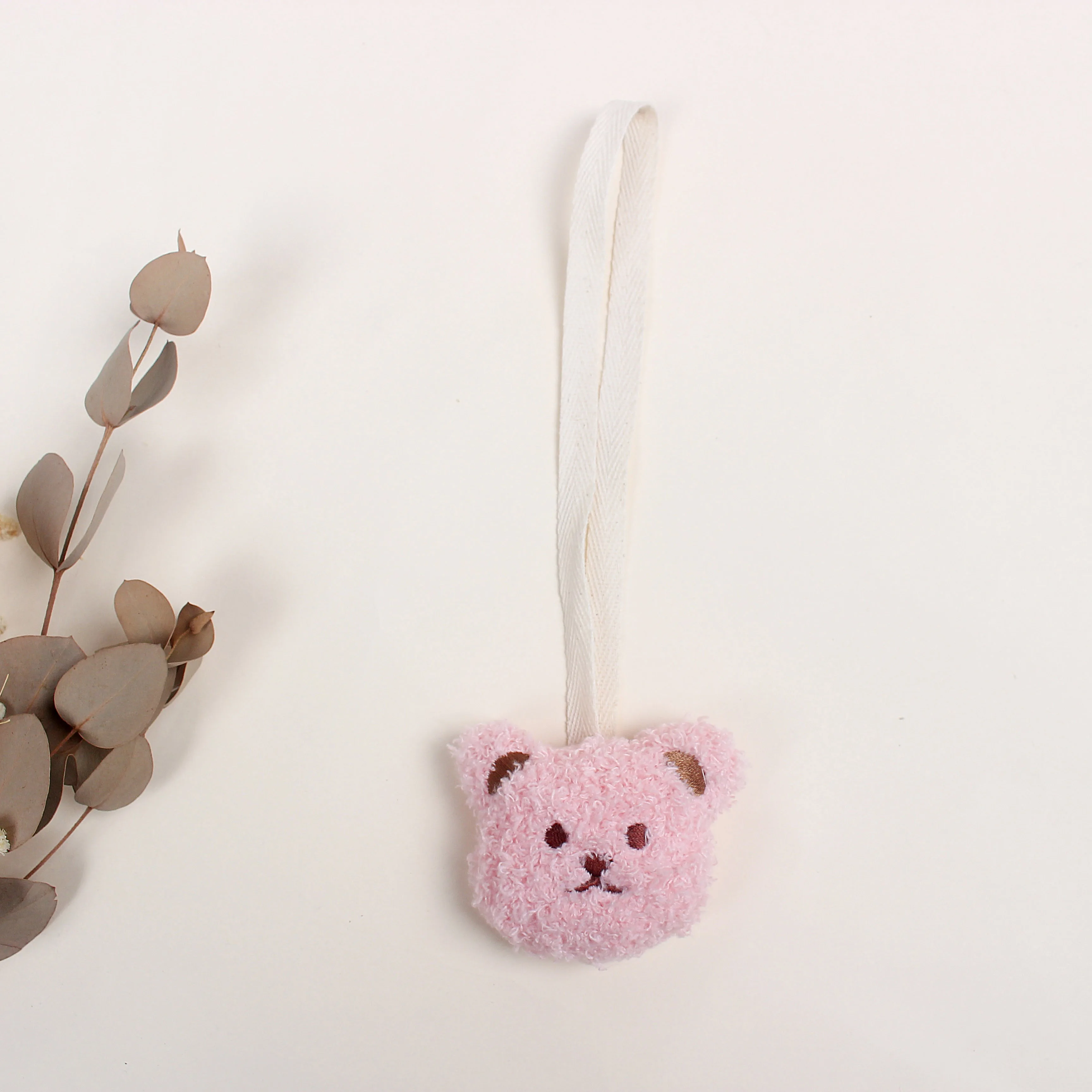 Can Add Name Plush Bear Baby Pacifier Clip Chain Pendant Korean Cartoon Newborn Dummy Nipples Holder Toys Baby Accessories