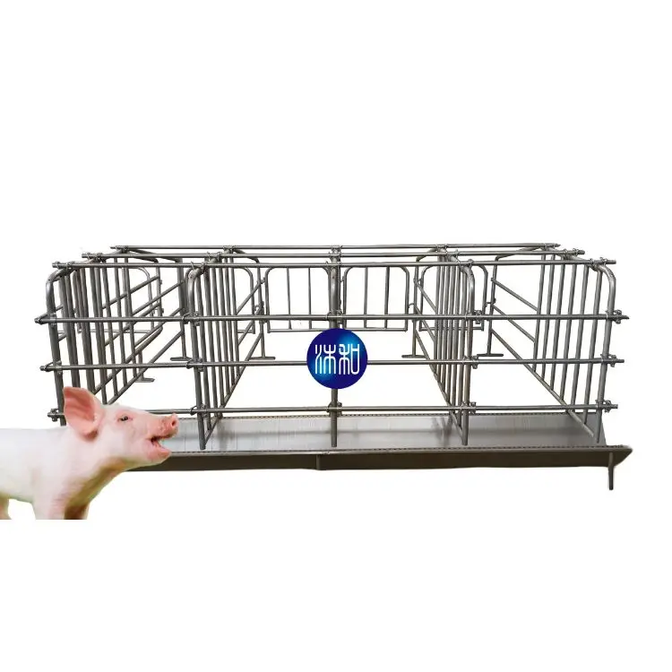 Pig farm pipe-shaped gestation crates for pigs