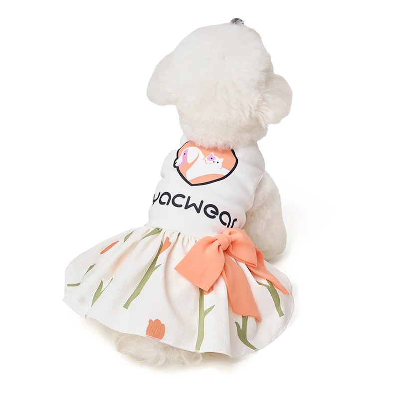 JYACWEAR Pet Accessories Dog Clothes Summer Dress With Big Bow Cute Dog Fashions Pet Clothes For Puppy Dog Apparel Pet Clothes