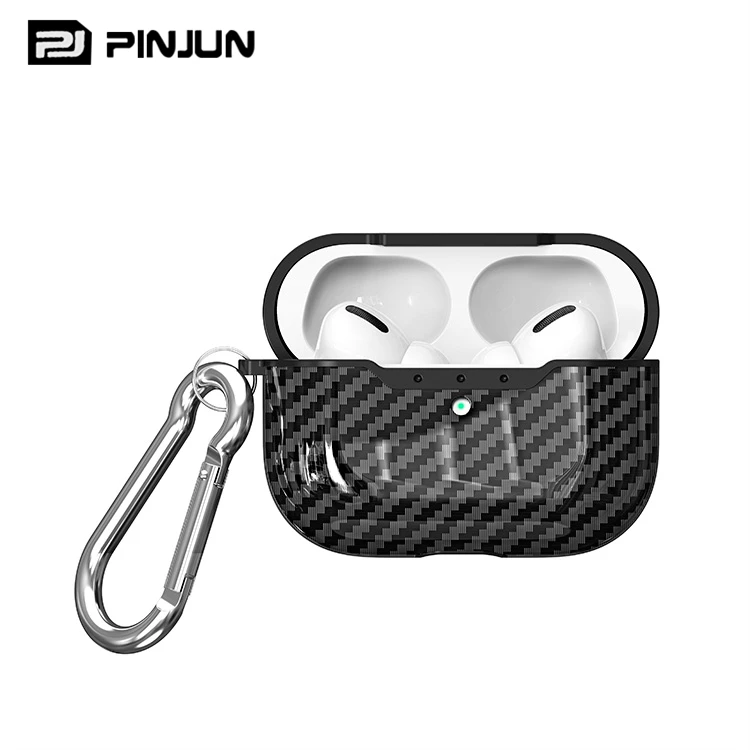  Защитный чехол для AirPods универсальный противоударный из углеродного волокна и ТПУ