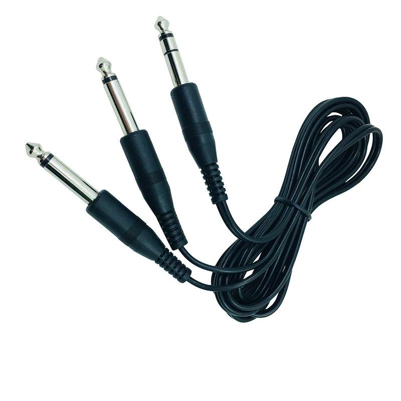 TRS 6.35 stereo to 2*6.35 mono microphone cable connector ofc guitar cable audio jack cable