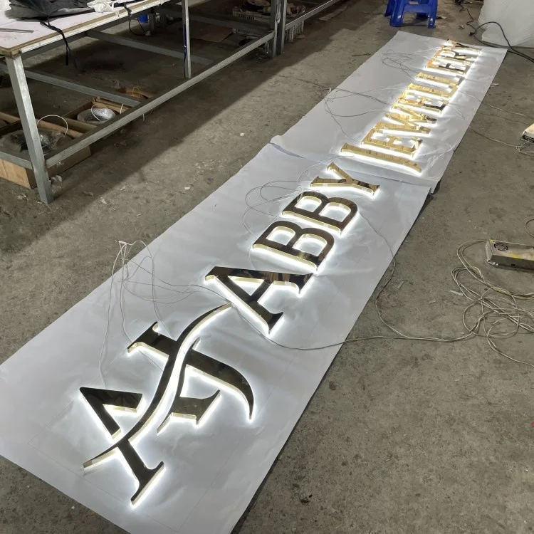 Custom Logo Signage 3D Backlight Led Letters Jewelry Store Advertising Signs Shop Sign