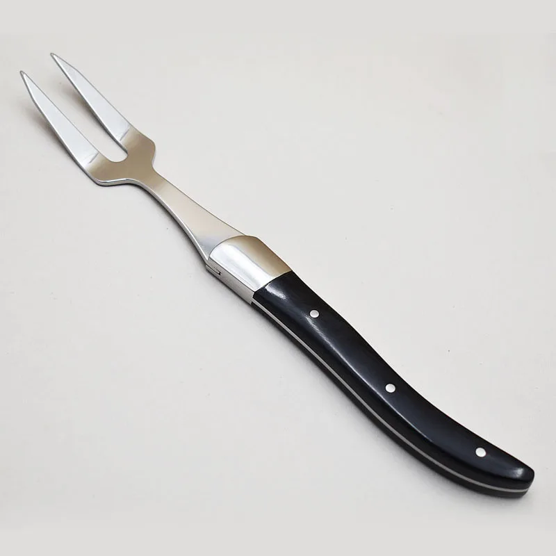 Premium Metal Cutlery Stainless Steel Steak Fork with Wooden Handle Direct Factory Price Premium Kitchen Knives